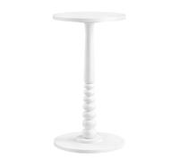 VASAGLE Mariel Collection - Table d’Appoint Ronde, Table à Boissons, Gueridon, pour Petits Espaces, Pied en Bois Massif, Style Mid-Century Modern, pour Salon, Chambre, Blanc Nuage LET293WB02
