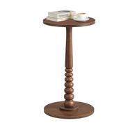 VASAGLE Mariel Collection - Table d’Appoint Ronde, Table à Boissons, Gueridon, pour Petits Espaces, Pied en Bois Massif, Style Mid-Century Modern, pour Salon, Chambre, Marron Châtaigne LET293KX01