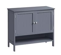 VASAGLE Meuble à Chaussures, Organisateur à 3 Niveaux, Étagère à Chaussures, Style Campagne Moderne, Armoire Indépendante avec Étagère Réglable, 35 x 80 x 70 cm, Entrée, Gris Ardoise LBC044G01