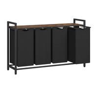 VASAGLE Panier à Linge 4 Cases avec Sacs Amovibles Cadre Métal Tri Vêtements 116x72cm