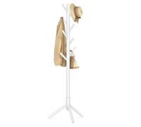 VASAGLE Porte-manteau, en Bois, Forme d’Arbre, 8 Crochets | pour Vêtements, Chapeaux, 3 Hauteurs Réglables, 46,3 x 40,3 x 174,5 cm, Couleur Du Bois, Collection ANDI RCR004N01
