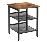 VASAGLE Table basse pour salon, table de chevet pour chambre, 2 étagères en maille métallique réglables, structure métallique stable, LET23X