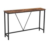 VASAGLE Table Console, Bout de Canapé Fin pour Salon, Montage Facile | Table d’Entrée, Table de Couloir, Marron rustique et Noir mat, Collection BARNET LNT020B01