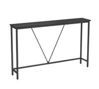 VASAGLE Table Console, Table d’Entrée, Bout de Canapé Fin pour Salon, Table de Couloir, Montage Facile, Gris Anthracite et Noir d’Encre LNT020B04