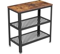 VASAGLE Table console, table d'appoint, table décorative avec 2 étagères grillagées, table basse, entrée, salon, chambre, bureau, stable, gain de place