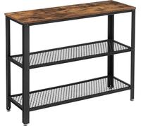 VASAGLE table console, table d'entrée avec 2 grilles, table d'appoint, sideboard, salon, entrée, 101,5 x 35 x 80 Cm, élancée,