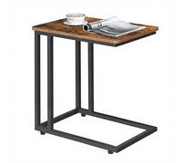 VASAGLE Table d'appoint à roulettes - 50 x 35 x 60 cm - cadre en acier - Table basse anguleuse - LNT50X