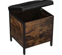 VASAGLE Tabouret, banc, lit serre avec espace de rangement, boîte rembourrée, entrée, chambre, salon, métal, construction simple, similicuir