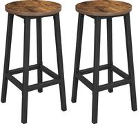 VASAGLE Tabouret de bar Chaise de bar (set de 2, 2 pièces), supporte jusqu'à 100kg, 32x32x65cm, CBL32
