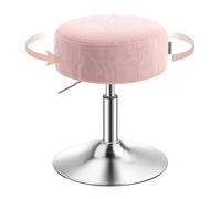 VASAGLE Tabouret de Maquillage, Réglable en Hauteur, Pivotant à 360 Degrés, en PU, Coussin Épais, Tabouret de Coiffeuse, pour Chambre, Cuisine, Salle à Manger, Moderne, Rose Bonbon LJB120S01