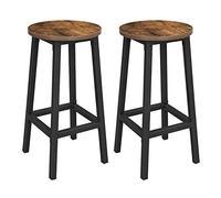 Lot de 2 Tabourets de Bar VASAGLE Marron Rustique et Noir LBC32X Marron rustique