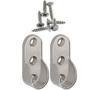 Vasalat 118500622 porte-tube de placard ovale, argenté