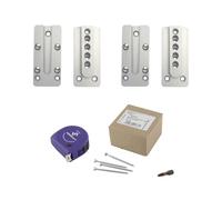 vasalat Connecteur HVP pour charges lourdes 40 x 90 x 12 mm - 2 connecteurs à bois invisibles - Idéal comme connecteur de poutres avec 50 vis Spax T-Star plus et 1 embout TX20