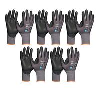 vasalat Gants avec picots - Gants de montage taille 7 - Gants de travail Gebol Multiflex robustes et respirants - 5 paires
