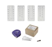 vasalat HVP Connecteur pour charge lourde 80 x 180 x 12 mm - 2 connecteurs à bois invisibles - Idéal comme connecteur de poutres avec 100 vis Spax T-Star plus et 1 embout TX20