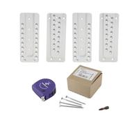 vasalat HVP Connecteur pour charge lourde 80 x 220 x 12 mm - 2 connecteurs à bois invisibles - Idéal comme connecteur de poutres avec 100 vis Spax T-Star plus et 1 embout TX20