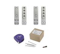 vasalat HVP Connecteur pour charges lourdes 25 x 100 x 12 mm - 2 connecteurs à bois invisibles - Idéal comme connecteur de poutres avec 50 vis Spax T-Star plus & 1 embout TX20