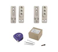 vasalat HVP Connecteur pour charges lourdes 25 x 80 x 12 mm - 2 connecteurs à bois invisibles - Idéal comme connecteur de poutres avec 50 vis Spax T-Star plus et 1 embout TX20