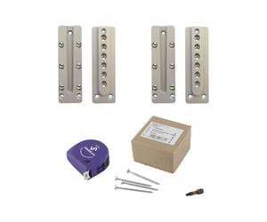 vasalat HVP Connecteur pour charges lourdes 40 x 130 x 12 mm - 2 connecteurs à bois invisibles - Idéal comme connecteur de poutres avec 50 vis Spax T-Star plus & 1 embout TX20