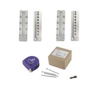 vasalat HVP Connecteur pour charges lourdes 40 x 150 x 12 mm - 2 connecteurs à bois invisibles - Idéal comme connecteur de poutres avec 50 vis Spax T-Star plus & 1 embout TX20