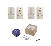 vasalat HVP Connecteur pour charges lourdes 40 x 70 x 12 mm - 2 connecteurs à bois invisibles - Idéal comme connecteur de poutres avec 50 vis Spax T-Star plus et 1 embout TX20