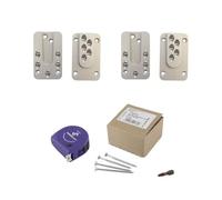 vasalat HVP Connecteur pour charges lourdes 60 x 100 x 12 mm - 2 connecteurs à bois invisibles - Idéal comme connecteur de poutres avec 50 vis Spax T-Star plus & 1 embout TX20