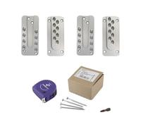 vasalat HVP Connecteur pour charges lourdes 60 x 140 x 12 mm - 2 connecteurs à bois invisibles - Idéal comme connecteur de poutres avec 50 vis Spax T-Star plus & 1 embout TX20