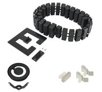 vasalat Kit complet de gestion des câbles de bureau Cube avec passage de câble de 90 mm de diamètre + goulotte magnétique + clips de fixation + aimants Longueur 1250 mm Noir