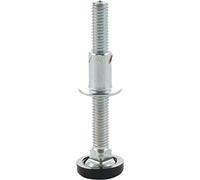 VASALAT Lot de 10 vis de réglage en hauteur avec écrous à enfoncer M8 x 70 mm