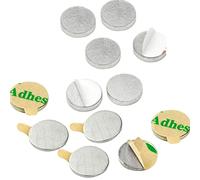 vasalat Lot de 12 aimants ronds plats en néodyme nickelé avec disques métalliques auto-adhésifs Ø 10 mm
