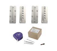 vasalat Lot de 2 connecteurs HVP pour charges lourdes - 40 x 110 x 12 - 2 connecteurs à bois invisibles - Idéal comme connecteur de poutres avec 50 vis Spax T-Star plus et 1 embout TX20