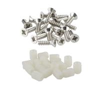 vasalat Lot de 20 chevilles à charnière avec vis - Chevilles pour montage sur pot de charnière - Convient pour charnières Blum