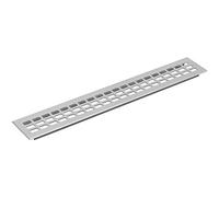Vasalat Luftgitter 400x80mm, AL natur elox. Grille d'aération en Aluminium Ventilation, Argenté, 400 x 80 mm