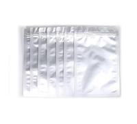 VASANA Lot de 100 sachets plats refermables en feuille d'aluminium colorée 8,5 x 13 cm