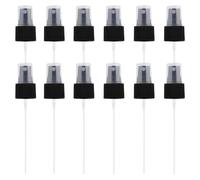 VASANA Lot de 12 capuchons en plastique noir 24/410 - Tête de pompe de rechange réutilisable - Capuchons de pulvérisation à brume fine pour huiles essentielles, cosmétiques et parfums
