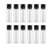 VASANA Lot de 12 flacons vides en plastique de 20 ml avec bouchon à rabat, pour échantillons de maquillage, échantillons de voyage, pour émollient, gel douche, émulsion, lotion pour les mains