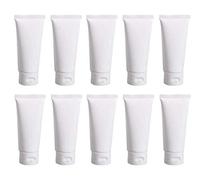 VASANA Lot de 20 flacons vides de 80 ml en plastique blanc pour lotion cosmétique, shampooing, nettoyant pour le visage, échantillon de maquillage, flacon souple avec bouchon à rabat