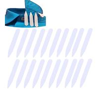 VASANA Lot de 30 baleines de col de chemise en plastique blanc lisse pour homme, pour la maison et les voyages (3 tailles)