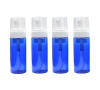 VASANA Lot de 4 distributeurs de mousse vides en plastique bleu de 100 ml pour cosmétiques, nettoyant visage, shampooing, gel douche