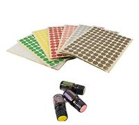 Vasana Lot de 6 feuilles de 6 feuilles de 0,6 cm de diamètre pour bouteilles à rouleaux et flacons d'échantillons de flacons d'échantillons de couleurs aléatoires