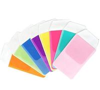 Vasana Lot de 6 pochettes de protection en PVC pour école, hôpital, bureau Couleurs assorties