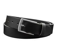 Vascavi Ceinture en cuir de buffle véritable, env. 3,4 cm de large, fabriquée en Allemagne, peut être raccourcie, 3-4 mm d'épaisseur, unisexe pour homme et femme, noir, Noir, 35W x 41L