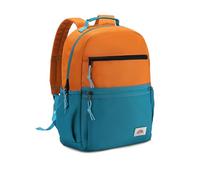 VASCHY Cartable Fille Garçon Primaire, Léger Sac à Dos Enfant 4 à 7 Ans pour Dossier A4 Multi-poches Résistant à l'Eau Bloc de Couleurs Sac d'École pour Scolaire Maternelle Voyage Vert Orange