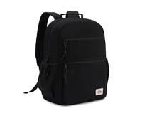 VASCHY Cartable Fille Garçon Primaire, Léger Sac à Dos Enfant 4 à 7 Ans pour Dossier A4 Multi-poches Résistant à l'Eau Bloc de Couleurs Sac d'École pour Scolaire Maternelle Voyage Noir