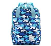 VASCHY Cartable Garcon Primaire, Léger Sac à Dos Enfant Garçons 4-8 Ans Confortable Dossier A4 Sac d'École pour Maternelle Voyage avec Sangle de Poitrine et Poches Latérales Requin