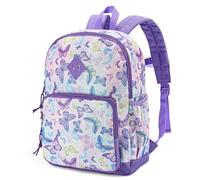 VASCHY Sac à Dos Enfant, Léger Cartable Filles Garcons Primaire Maternelle 4-6 Ans Imperméable Mignon Sac à Dos Fille Garçon pour A4 Dossier Préscolaire Voyage avec Sangle de Poitrine, Papillon Violet