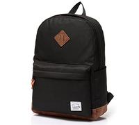 VASCHY Sac à Dos Homme, Sac a Dos Femme 22L Imperméable Cartable Garcon Filles Collège pour Ordinateur 15,6 Pouces Vintage pour Scolaire Travail Affaire Voyage Noir