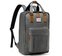 VASCHY Sac à Dos Hommes, Antivol Multi-poches Sac a Dos Femmes 15,6 Pouces Imperméable Léger Cartable Garçon Filles Professeur pour Scolaire Collège Travail Loisir, Gris