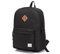 VASCHY Sac à Dos Scolaire, Léger Hydrofuge Sac à Dos Homme Cartable Femmes Enfants Garçon Loisirs pour Fille École Lycée Adolescents Collège Affaire Voyage, Noir, Taille unique, Sac à dos daypack