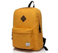 VASCHY Sac à Dos Scolaire, Léger Hydrofuge Sac à Dos Homme Cartable Femmes Enfants Garçon Loisirs pour Fille École Lycée Adolescents Collège Affaire Voyage, Jaune Miel, Taille unique, Sac à dos